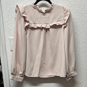 Elegant off white Ruffle Blouse